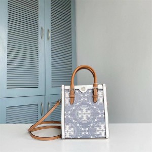 托里伯奇官网中国官网Tory Burch TB 145511 T MONOGRAM 牛仔提花迷你托特包琴谱包